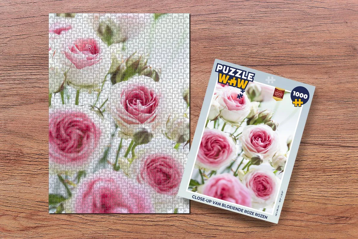 PuzzleWow Legpuzzel 1000 Stuks - Rozen Multicolor