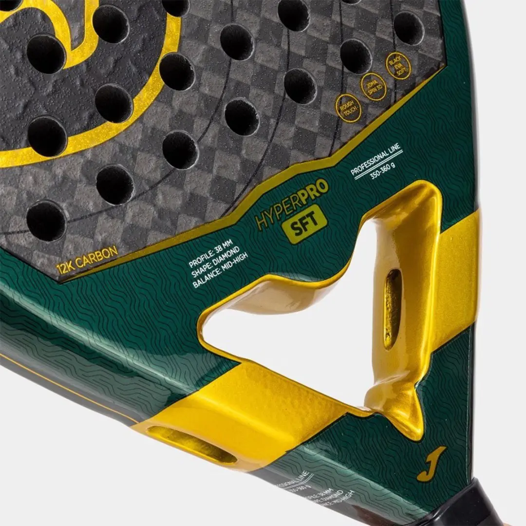 Joma Hyper Pro Soft Padelracket L2 - Zwart/Groen - afbeelding 3 van 6