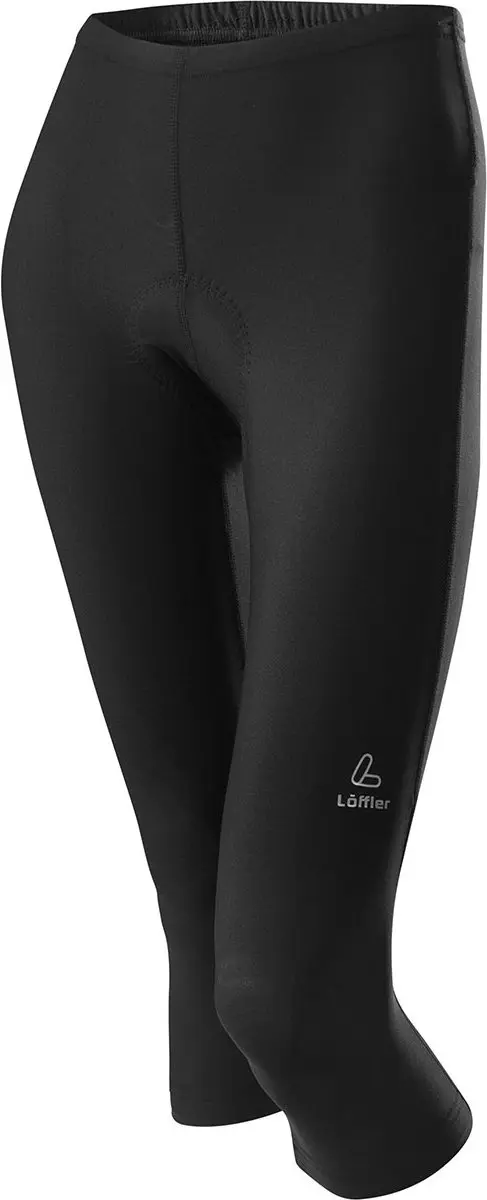 Löffler Fietsbroek 3/4 Dames Polyamide/elastaan Zwart Mt 36