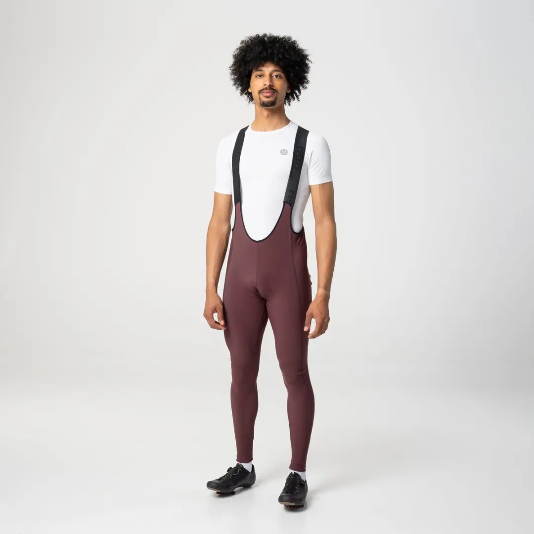 AGU Essential Bibtight Winter Heren Fietsbroek XXL - Bruin - afbeelding 2 van 6