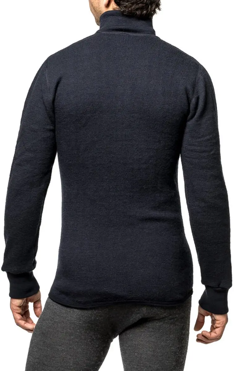 Woolpower Merino Mid Layer Zip Turtleneck 400 - Dark Navy - afbeelding 4 van 6