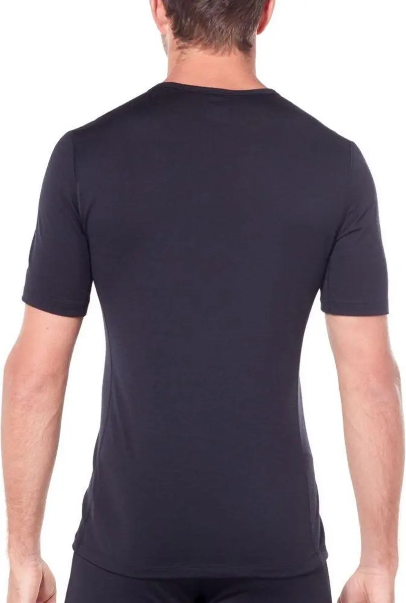 Icebreaker BF 200 Oasis SS Crewe Heren Thermoshirt - Zwart - afbeelding 6 van 6