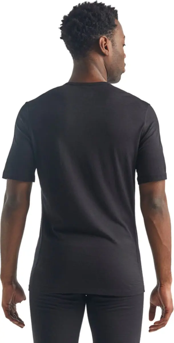 Icebreaker BF 200 Oasis SS Crewe Heren Thermoshirt - Zwart