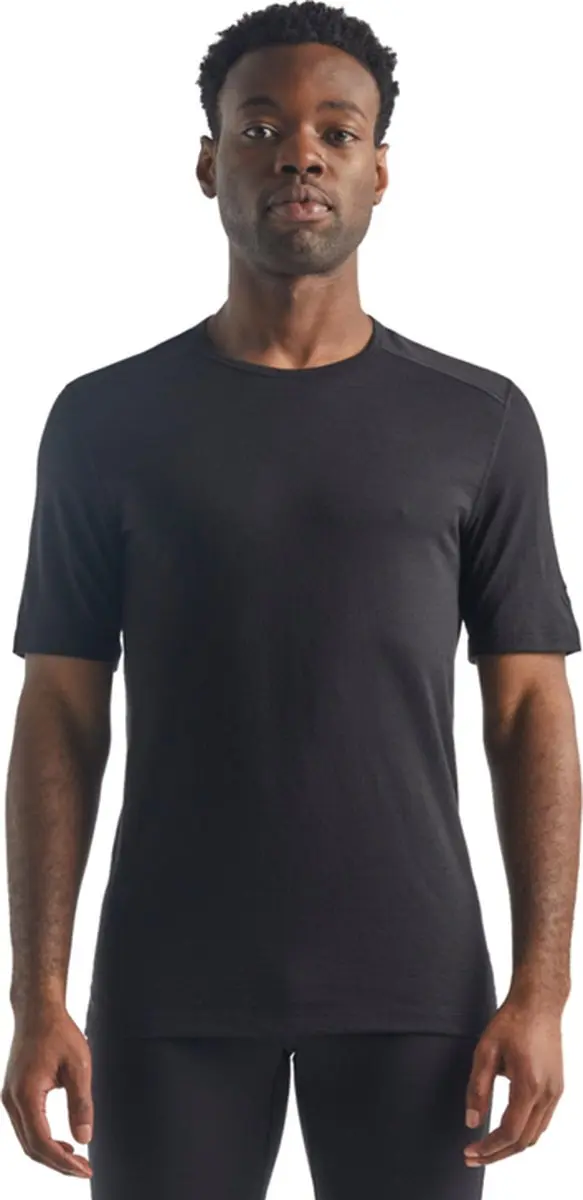 Icebreaker BF 200 Oasis SS Crewe Heren Thermoshirt - Zwart