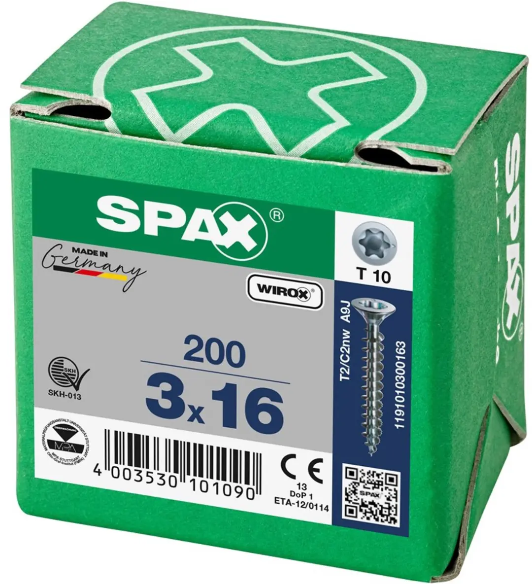 Spax WIROX Torx 10 Platkop Schroeven 3x16mm - 200 Stuks - afbeelding 6 van 6