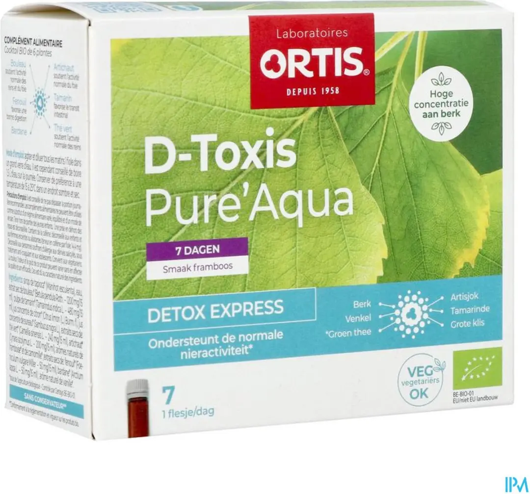 Ortis D Toxis Pure Aqua Framboos 105ml