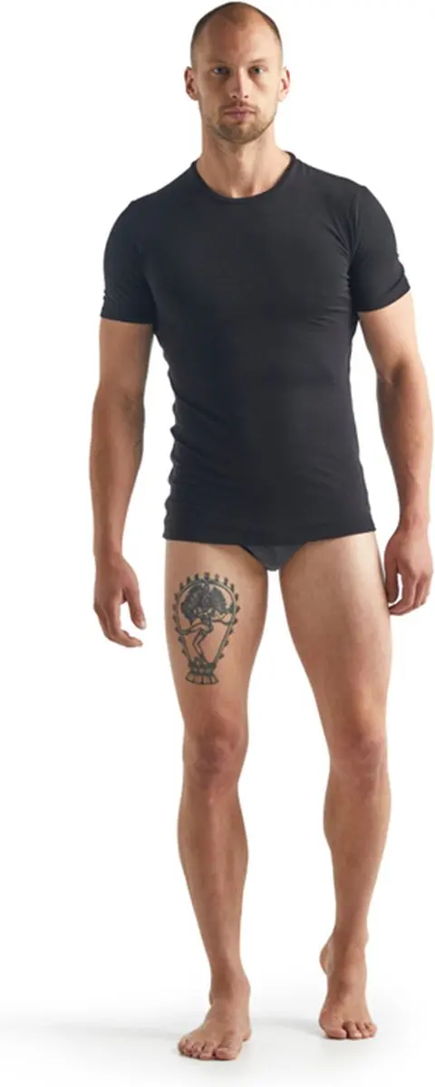 Icebreaker Anatomica Crew Top T-shirt Heren M - Zwart