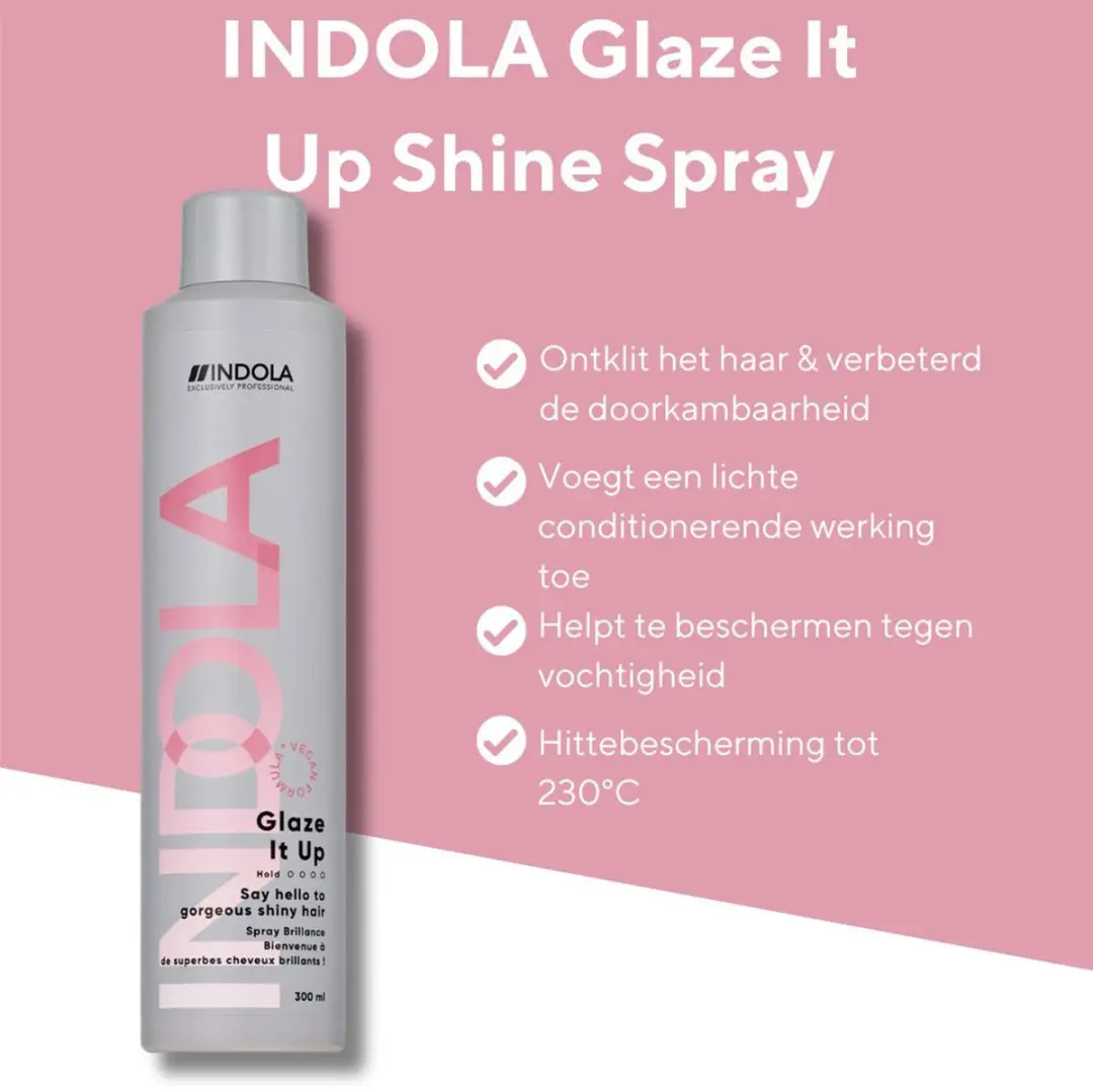 Indola Glaze It Up Shine Spray 300ml - afbeelding 2 van 5