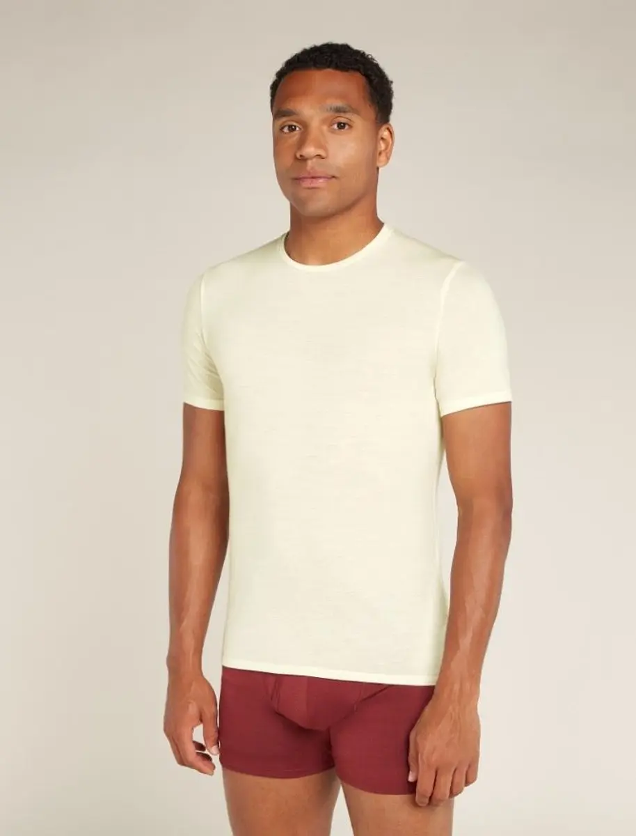 Icebreaker Merino 150 Anatomica Korte Mouwen Basislaag M - Wit