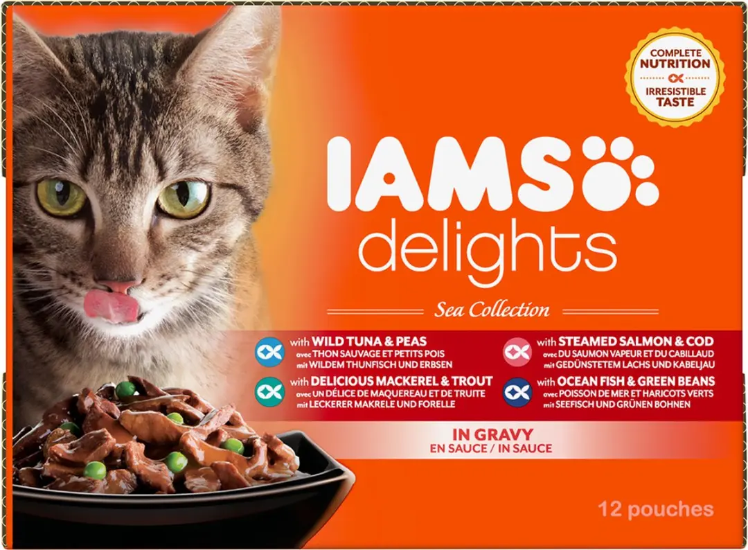 Iams Cat Delights Sea Collection Kattenvoer 12x85g