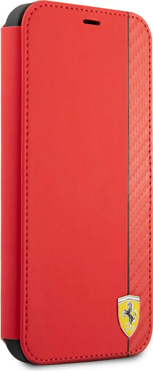 Ferrari iPhone 13 Mini Bookcase Hoesje - Rood - 3 Pasjes