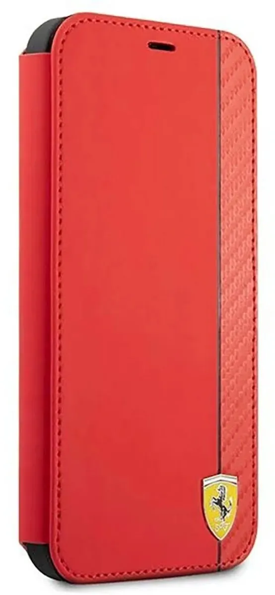 Ferrari iPhone 13 Mini Bookcase Hoesje - Rood - 3 Pasjes