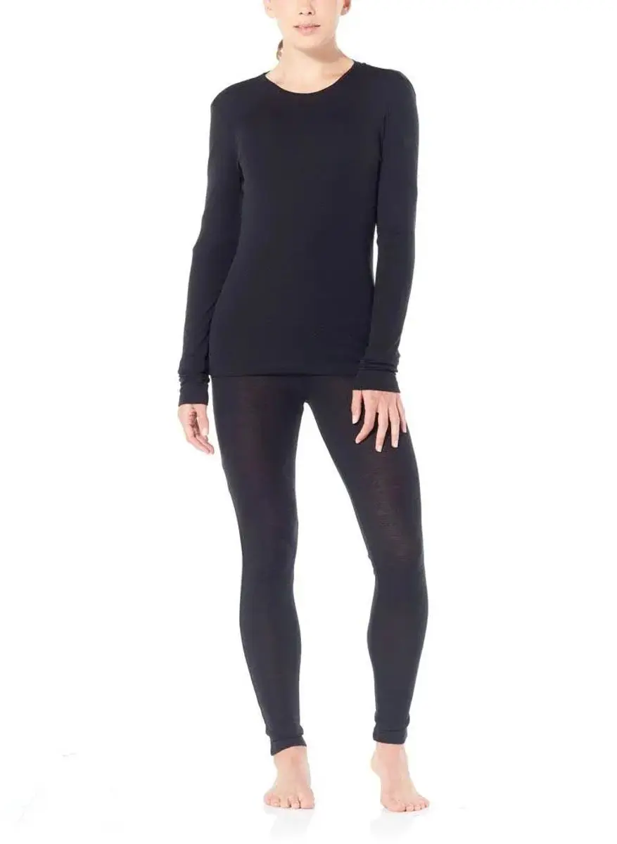 Icebreaker 175 Everyday LS Crewe Dames Thermoshirt L - Zwart
