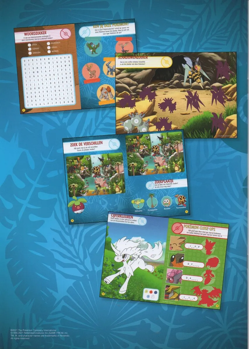 Pokémon Spelletjesboek Pikachu - Test je kennis - Rood