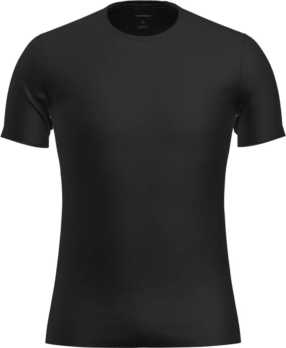 Icebreaker Anatomica Crew Top Heren - Zwart - XL