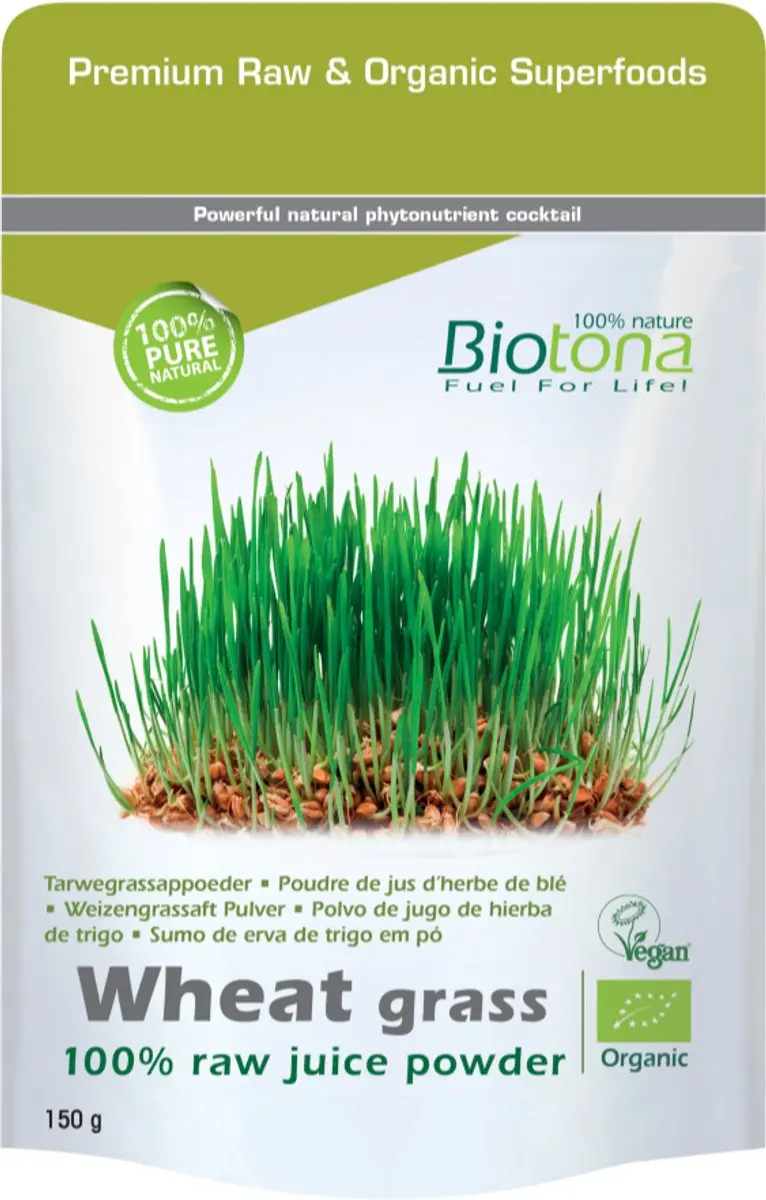Biotona Wheat Grass Raw Bio 150g - afbeelding 4 van 5