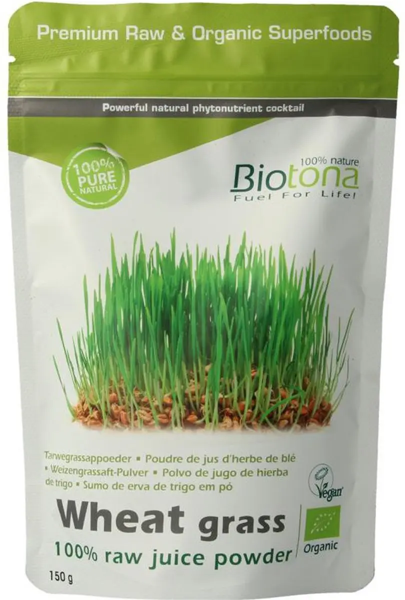 Biotona Wheat Grass Raw Bio 150g - afbeelding 3 van 5
