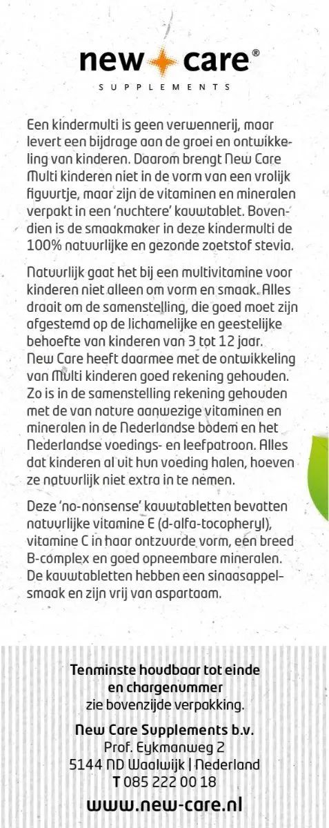 New Care Multivitamine Kauwtabletten 60 Stuks