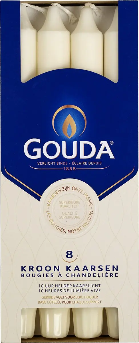 Gouda Dinerkaarsen Ivoor 24cm