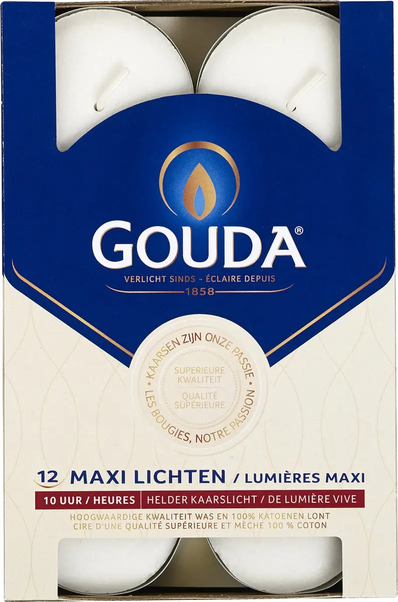 Gouda Waxinelichtjes Wit