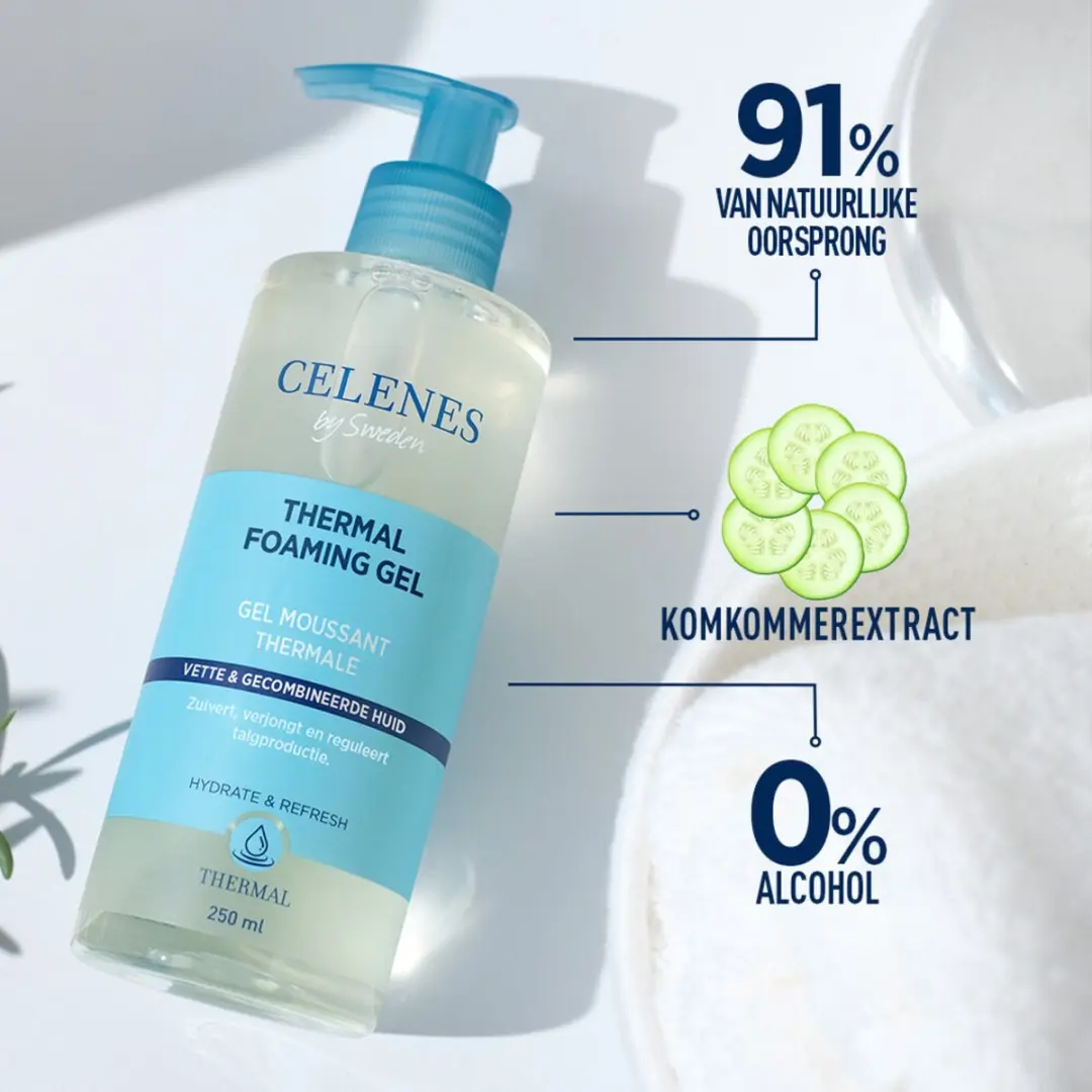 CELENES Thermal Reinigende Foam Gel 250ml - Vettige/Combinatie Huid