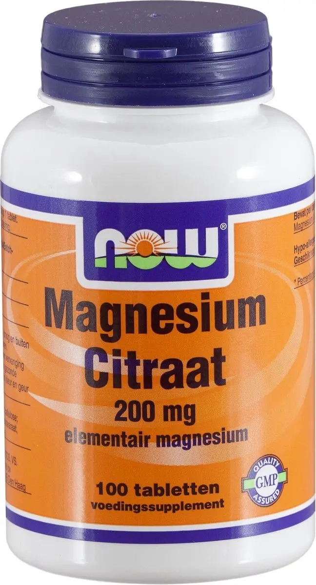 Now Foods Magnesiumcitraat 100 Tabletten
