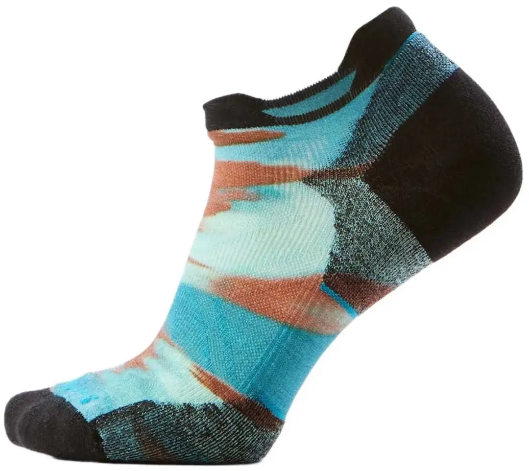 Smartwool Run Targeted Cushion Brushed Print Low Ankle Sokken Blauw EU 34-37 Vro