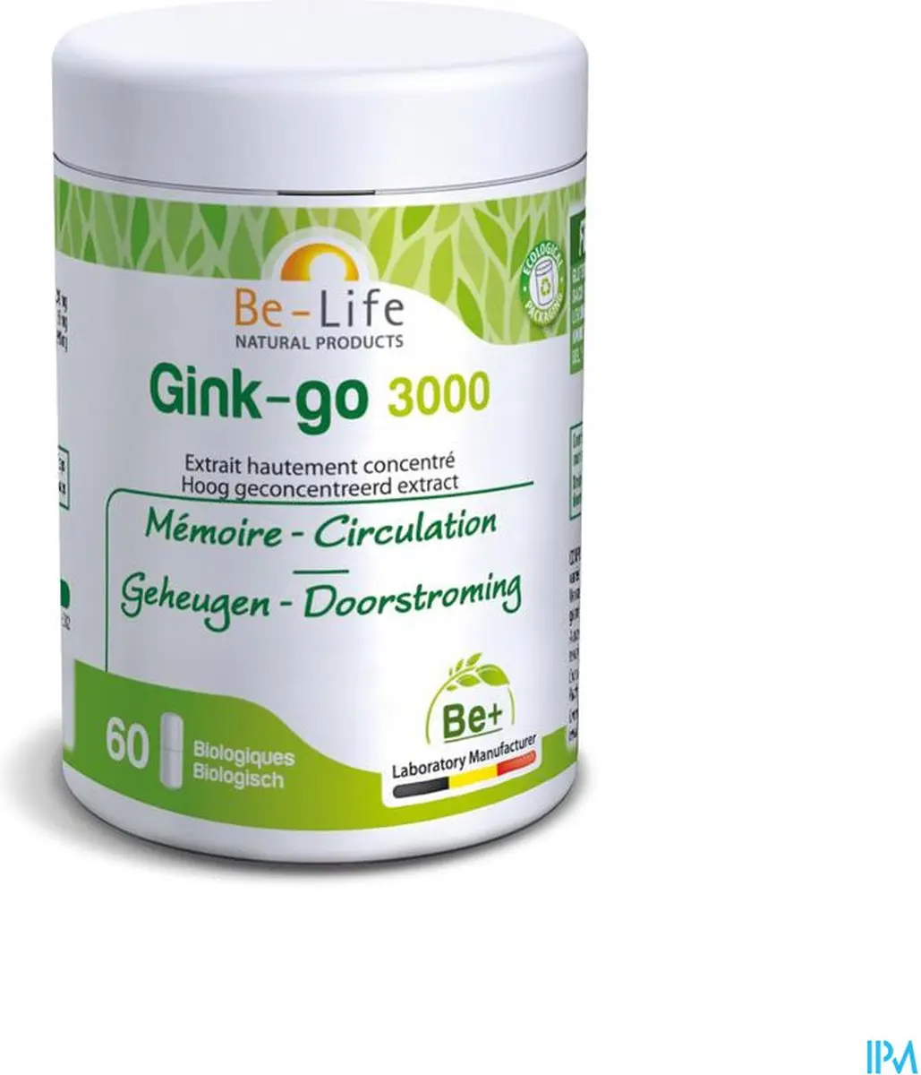 Be-Life Gink Go 3000 Bio Softgels - 60 Stuks - afbeelding 5 van 6