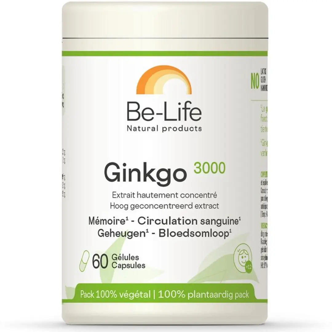 Be-Life Gink Go 3000 Bio Softgels - 60 Stuks - afbeelding 3 van 6