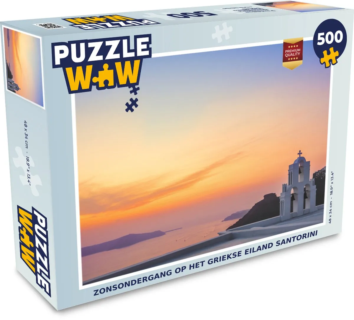 PuzzleWow Zee Hemel Legpuzzel 500 Stuks - Multicolor