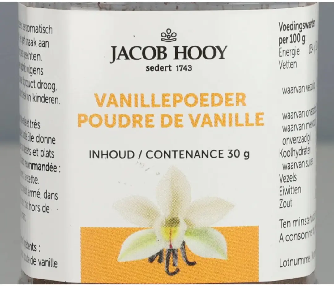 Jacob Hooy Vanillepoeder 30g - Strooibus - afbeelding 3 van 6