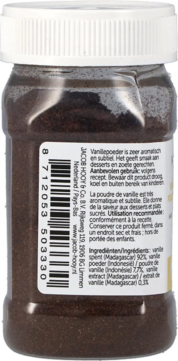 Jacob Hooy Vanillepoeder 30g - Strooibus - afbeelding 6 van 6