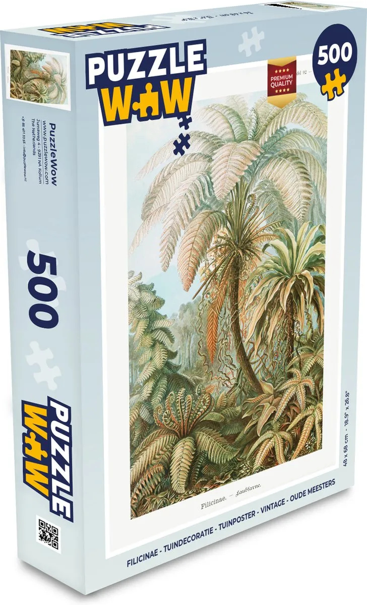 PuzzleWow Vintage Oude Meesters Legpuzzel 500 Stuks - Multicolor