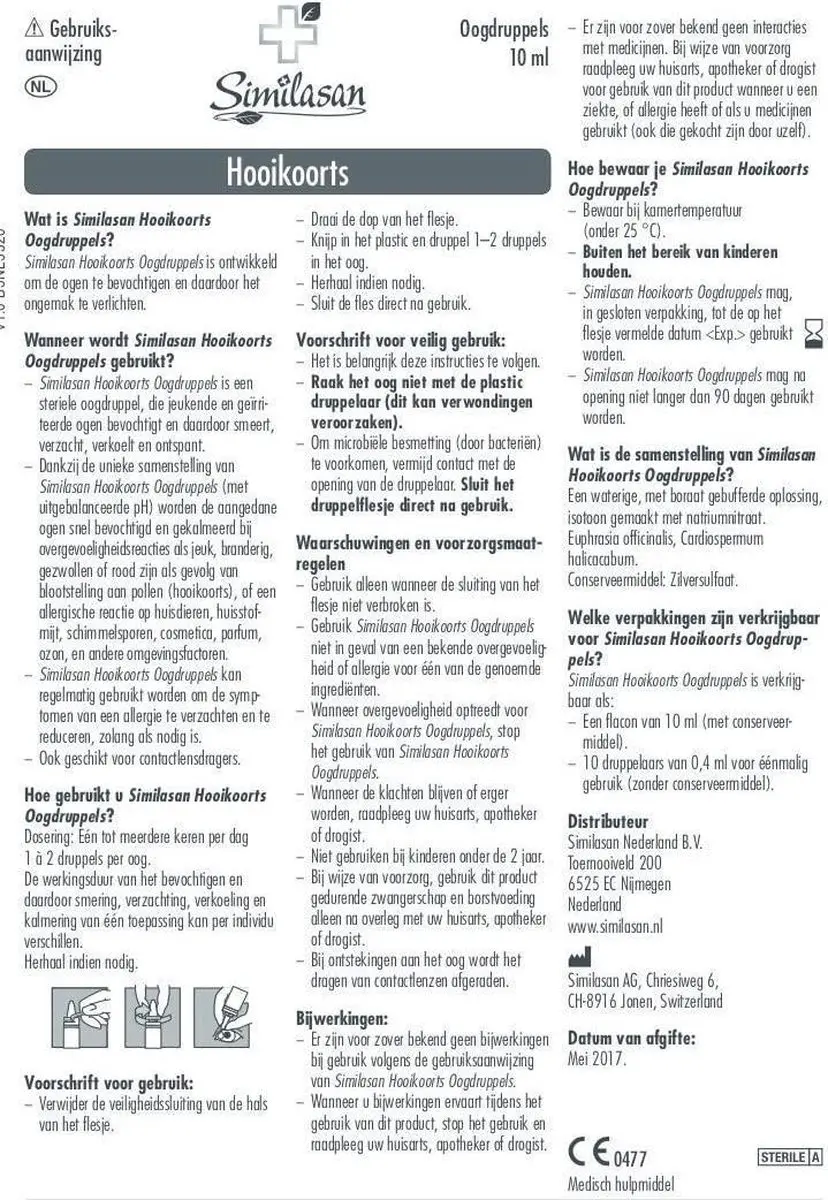 Similasan Hooikoorts Oogdruppels 10ml - afbeelding 3 van 6