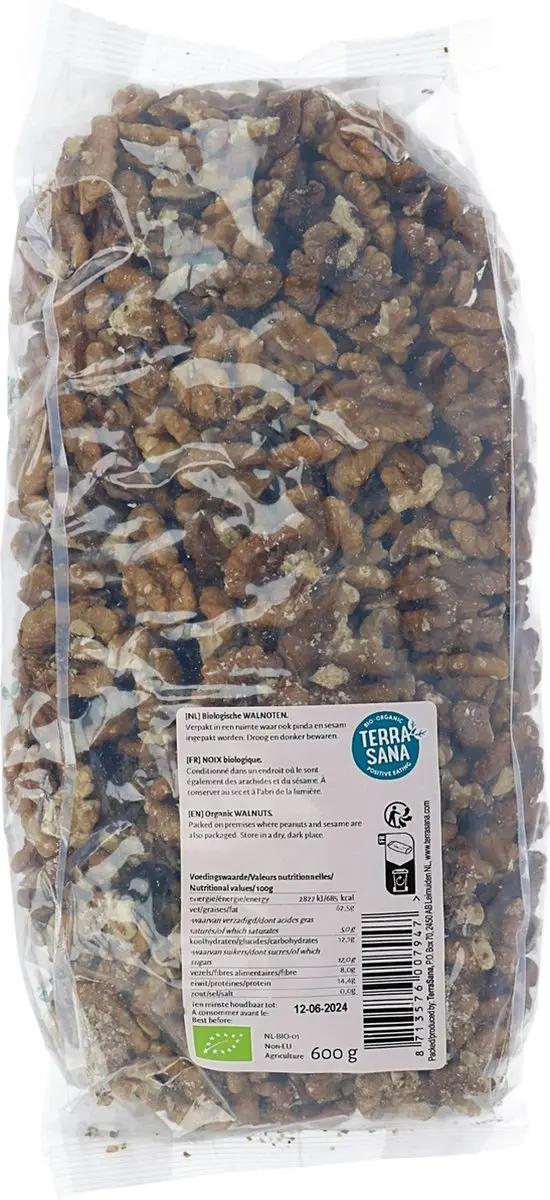 Terrasana Walnoten Biologisch 600g