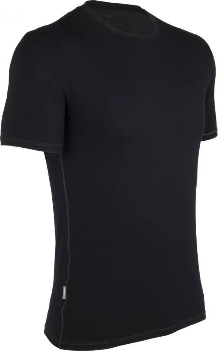 Icebreaker Anatomica Crew Top T-shirt Heren, zwart Maat L