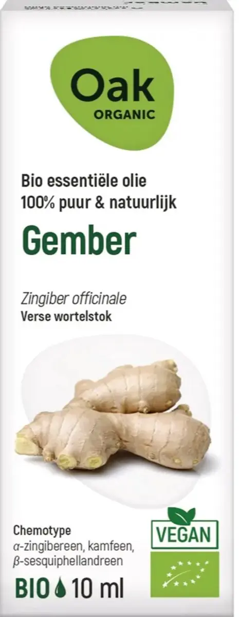 Oak Organic Gemberolie 10ml - afbeelding 2 van 2