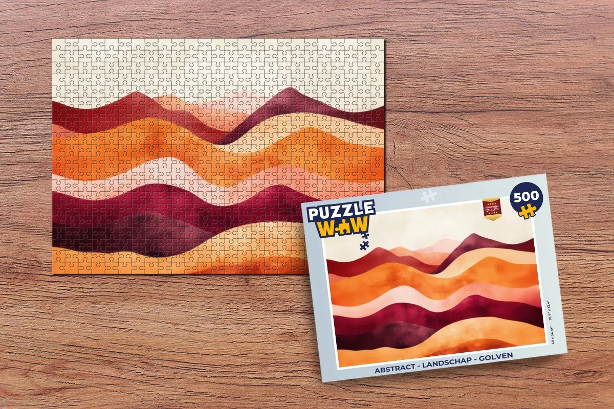 PuzzleWow Abstract Landschap Golven Legpuzzel 500 Stuks - 8721179797820
