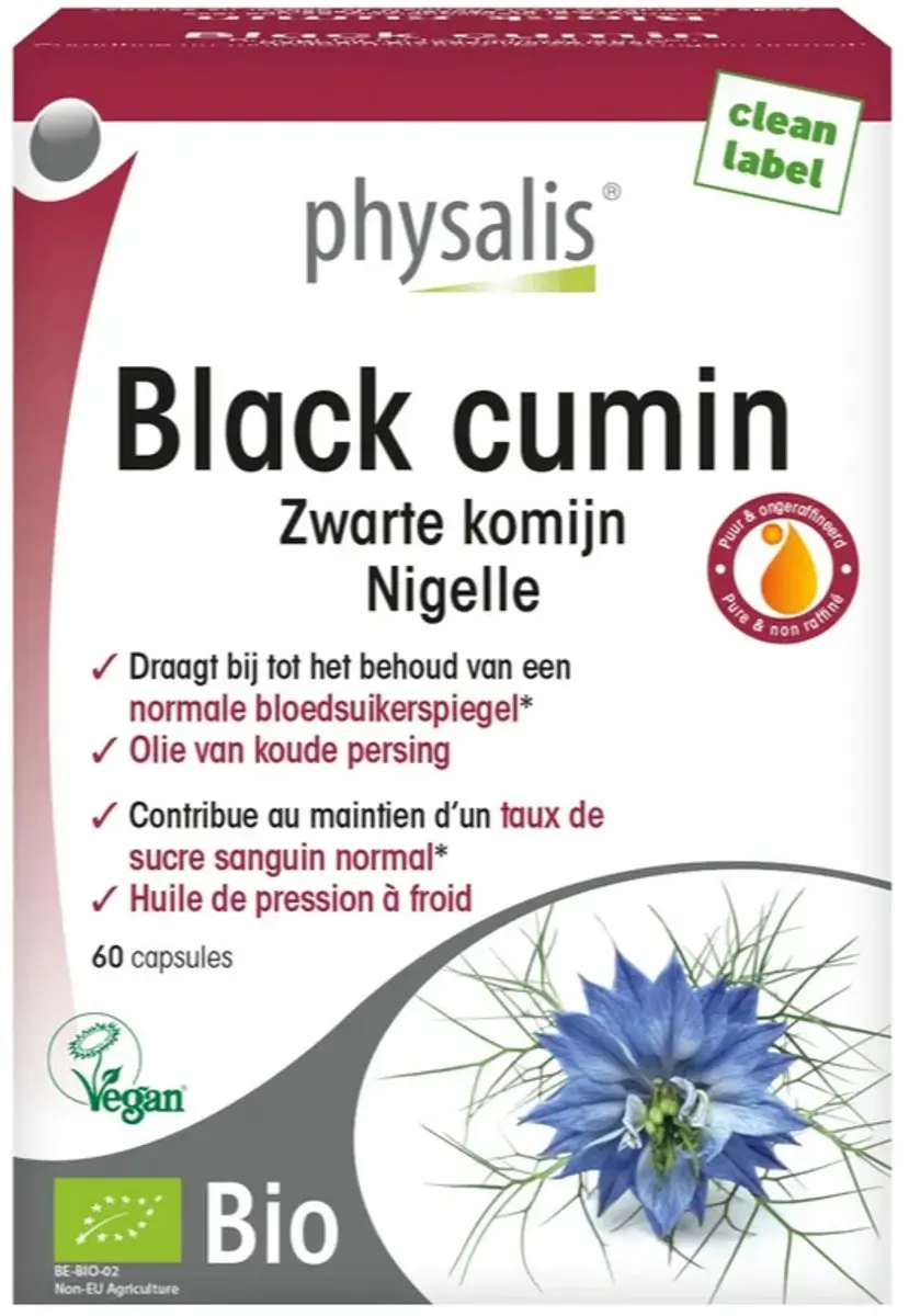 Physalis Black Cumin Capsules 60 Stuks - afbeelding 2 van 2