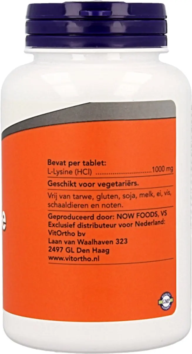 Now Foods L-Lysine 1000mg - 100 Tabletten - afbeelding 3 van 5