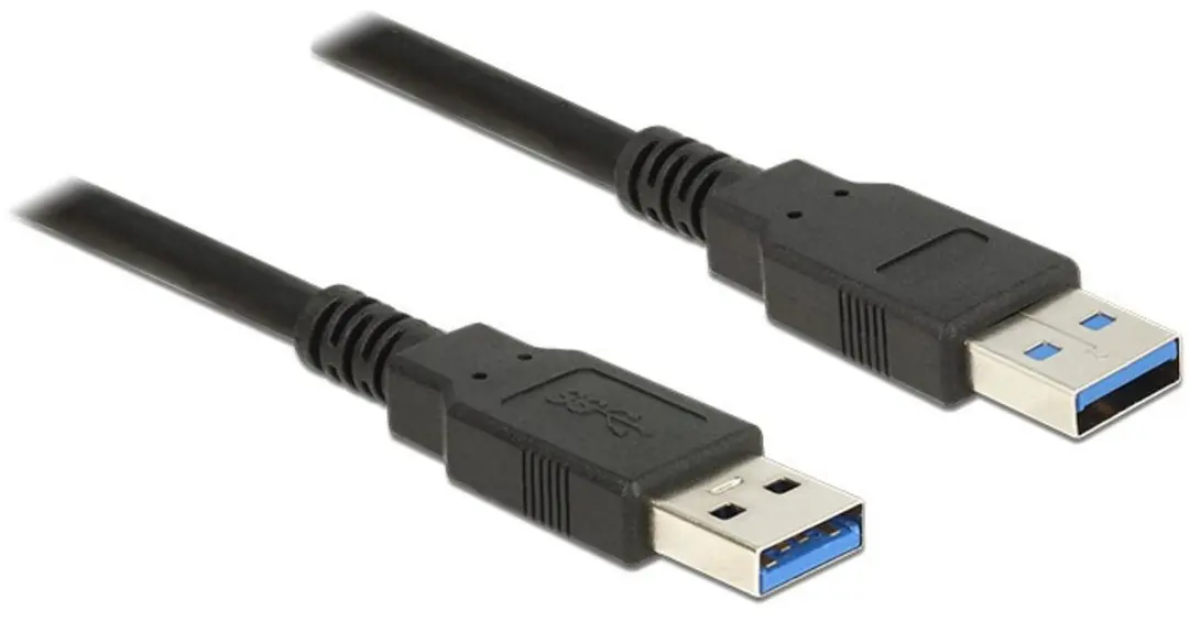 Delock 85061 USB 3.2 Gen1 Kabel - USB-A naar USB-A 1.5m - Zwart - afbeelding 2 van 2