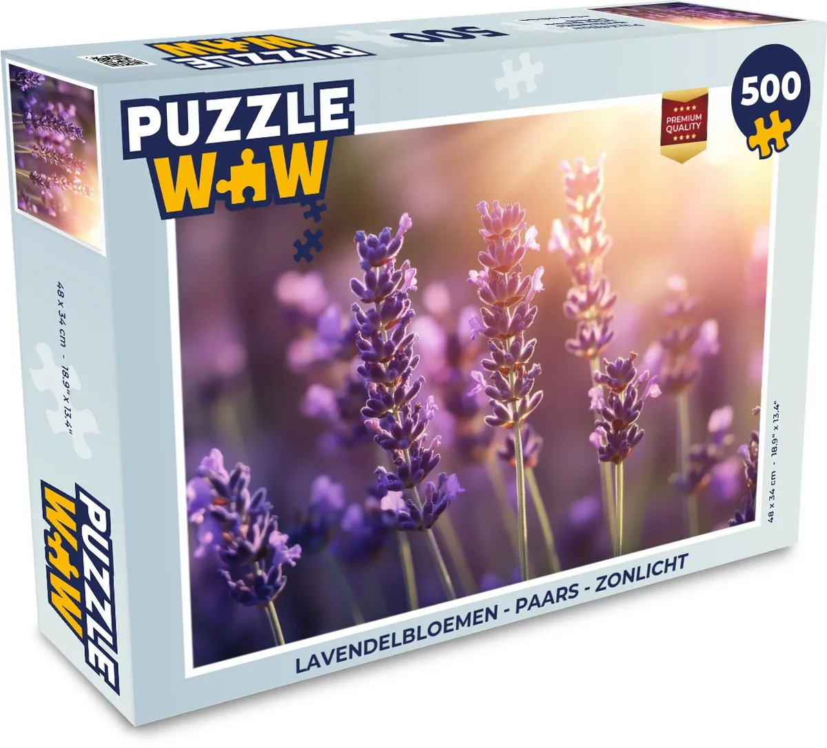PuzzleWow Lavendelbloemen Puzzel 500 Stuks - Paars