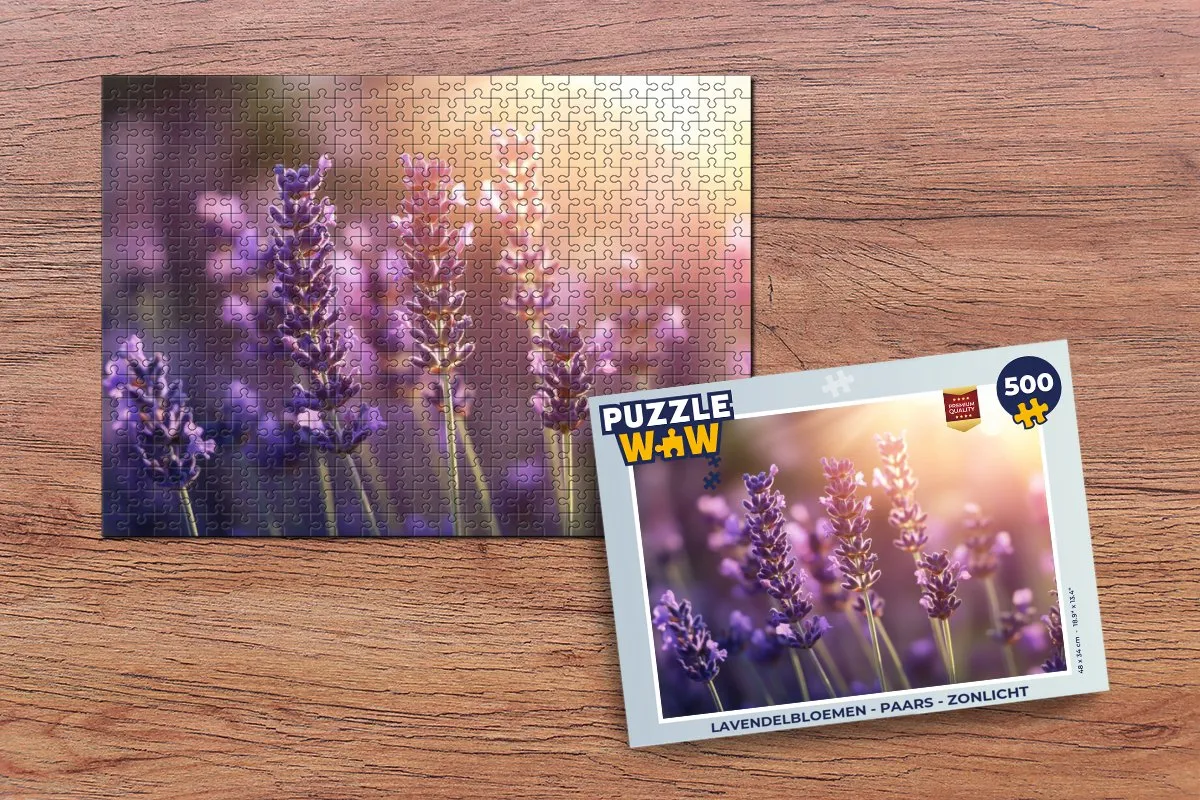 PuzzleWow Lavendelbloemen Puzzel 500 Stuks - Paars