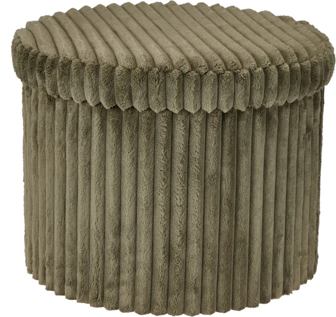Home & Styling Corduroy Opbergpoef