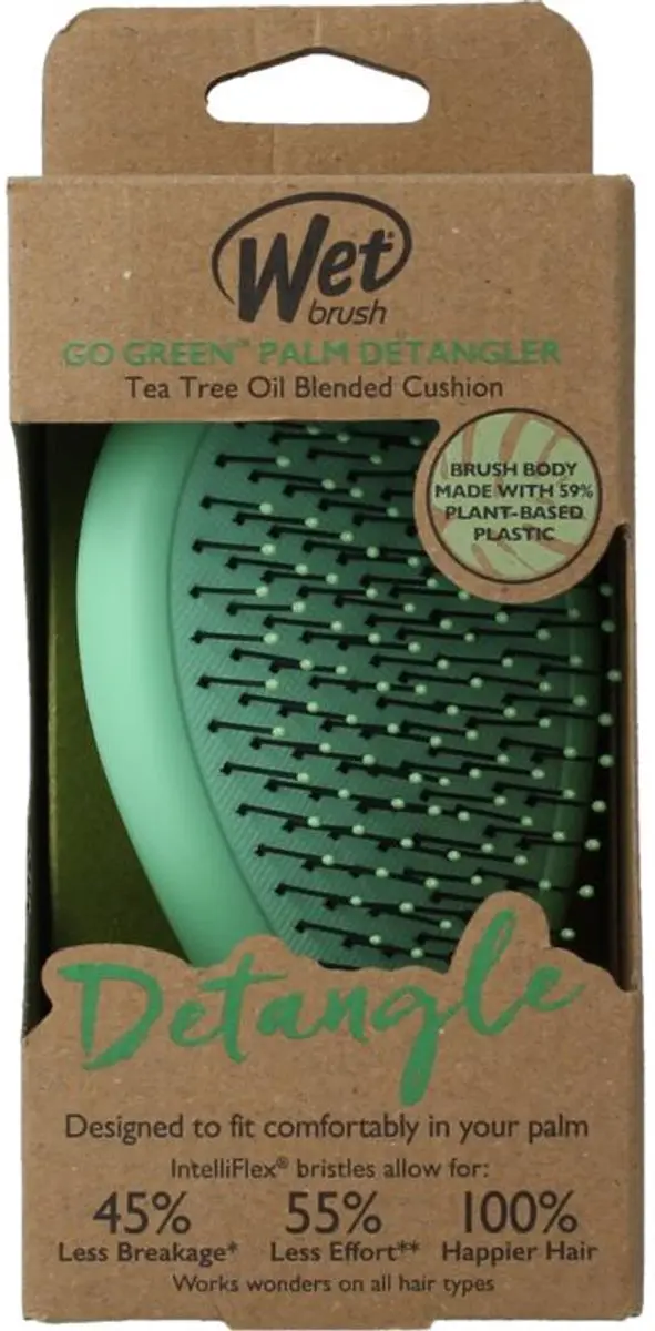The Wet Brush Go Green Palm Detangler - Tea Tree Oil