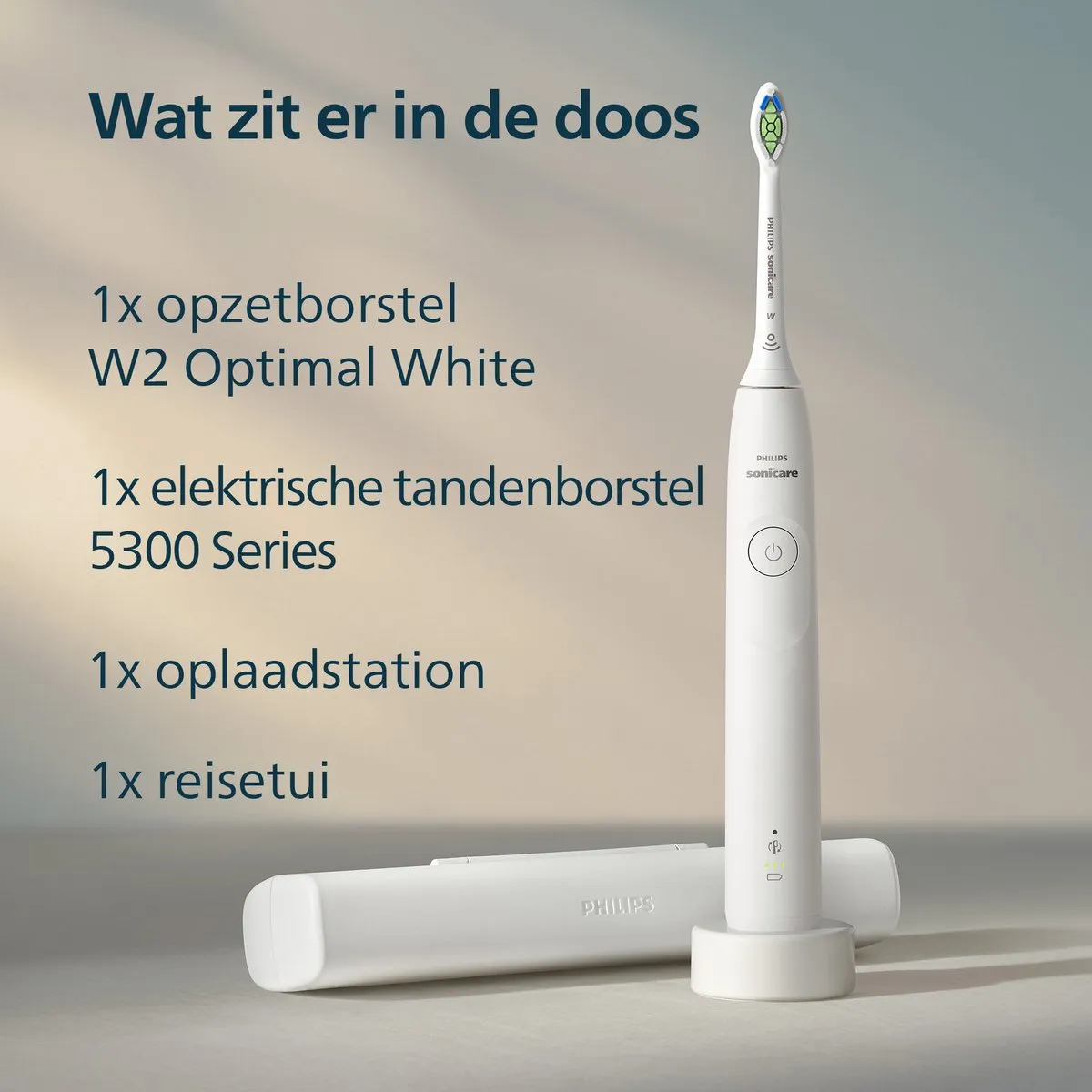 Philips Sonicare 5300 HX7108/02 Elektrische Tandenborstel - Wit