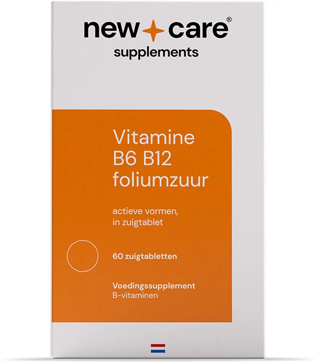 New Care Vitamine B6 B12 Foliumzuur Zuigtabletten 60 Stuks