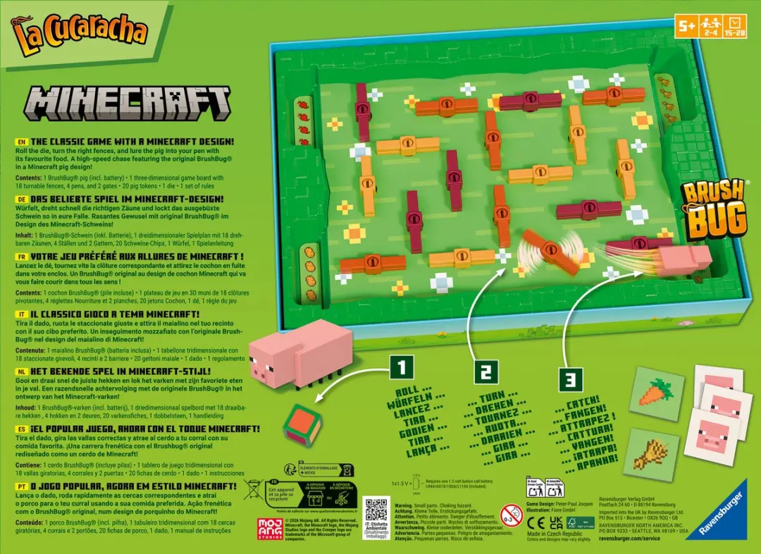 Ravensburger Minecraft La Cucaracha Actiespel - 2-4 Spelers - afbeelding 4 van 4