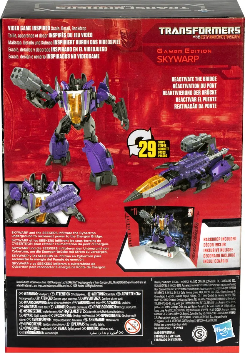 Transformers Studio Series Skywarp Gamer Edition Actiefiguur 16cm - Multi