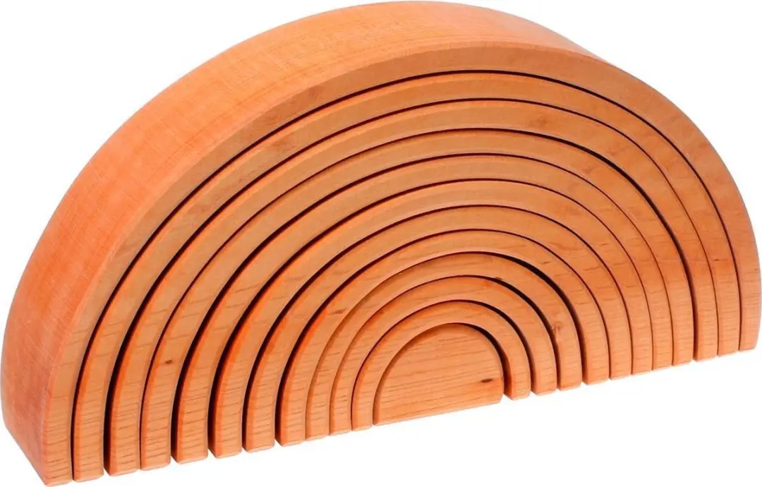 Grimm's Regenboog 12-delig, Naturel houten speelgoed